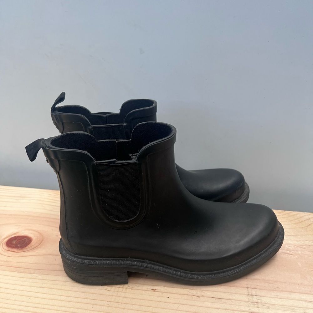 Madewell Chelsea Rain Boots, Black, Women's size 7